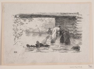 Illustrasjon for "The Love Against the Stream" av F. Hendriksen