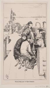 Sommerdag på en kystdamper av F. Hendriksen