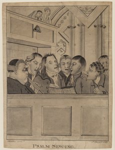 Salmesang, 9. august 1822 (penn, pensel og blekk på papir) av F. P. Fulcher