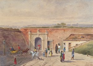 Den gamle slottsporten i Wien av F. Seis