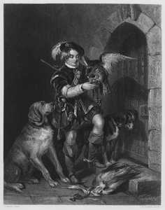The Young Falconer, fra bildet i Royal Collection (gravering)