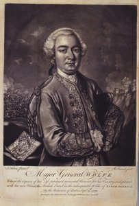 Generalmajor Wolfe (1727-59) fra "The Life of General James Wolfe...", av Sir John Pringle av F. Turin