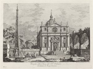 Prospekt fra Church of SS. Frelser av Fabio Berardi after Canaletto