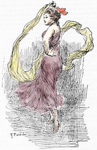 Portrett av Marie Anne de Cupius de Camargo dit La Camargo (1710-1770) danser under passasjen til Giacomo Casanova (1725-1798) i Paris av Fabio Fabbi