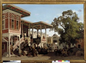 En caravanserail (eller campingvogn) i Trebizonde