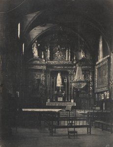 Kirkens interiør, ca. 1855.