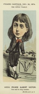 Karikatur av prins Albert Victor av Faustin