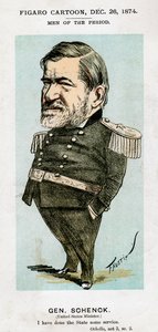 Robert C Schenck , general og diplomat i den amerikanske hæren, 1874.