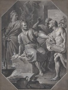 Manius Curius Dentatus nekter gavene til de samnittiske ambassadørene, 1732-92.