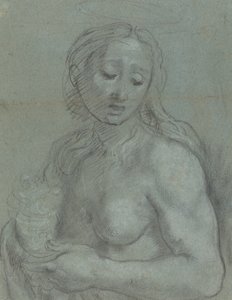 Halv lengde av Maria Magdalena [verso] av Federico Barocci
