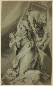 Knelende Magdalene og gravbetjent av Federico Barocci