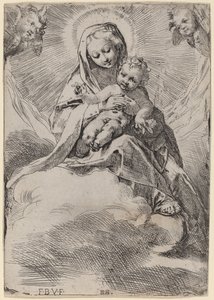 Madonna i skyene. av Federico Barocci