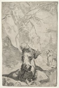 St. Francis mottar Stigmata av Federico Barocci