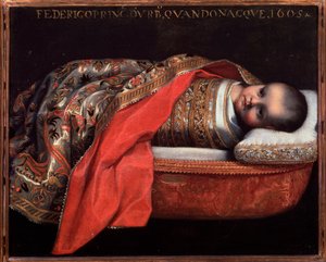 Portrett av Federico Ubaldo della Rovere, hertugen av Urbino (spedbarn) - Maleri av Federico Fiori Barocci or Baroccio