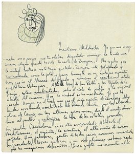 Autografbrev til Melchor Fernandez Almagro, Granada, slutten av januar 1926