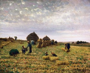 Harvest, maleri av Federico Rossano (1835-1912), olje på lerret, 65x80 cm