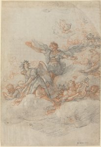 Engler og Putti i skyene av Federico Zuccaro
