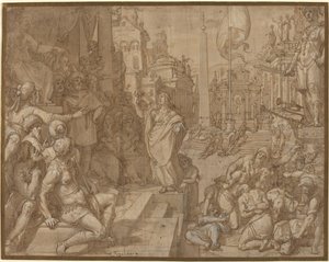Disputas av Saint Catherine of Alexandria av Federico Zuccaro