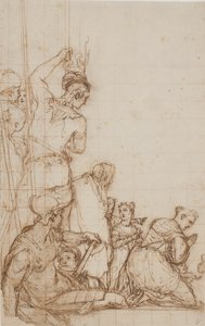 Gruppe tilskuere av Federico Zuccaro