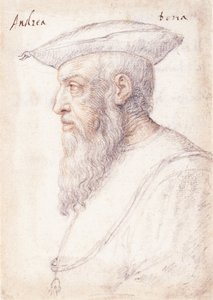Portrett av Andrea Doria i profil til venstre, iført rekkefølgen av det gylne skinn,