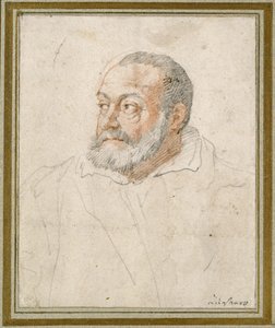 Portrett av en mann (rødt kritt og svart bly på papir) av Federico Zuccaro