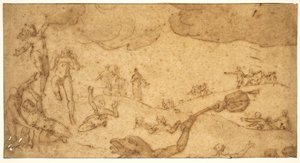 Scene fra de fattiges helvete av Federico Zuccaro
