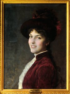 Portrett av Ida Louise Maleri av Federico Andreotti (1847-1930) 1880 Firenze, Museum of Modern Art