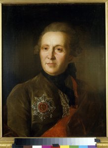 Portrett av poeten Alexander Sumarokov (1717-1777) (Portrett av poeten A. Sumarokov). Maleri av Fyodor (Fedor eller Fiodor) Stepanovich Rokotov (1735-1808), olje på lerret, ca 1770-1780. Russisk kunst fra 1700-tallet. Statens kunstmuseum i Latvia, Riga (L av Fedor Stepanovich Rokotov
