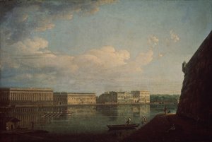 Palace Embankment sett fra Peter og Paul-festningen, 1794