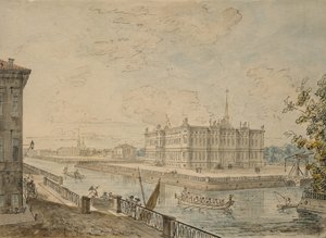 Utsikt over Michael Palace i St. Petersburg, 1799-1800