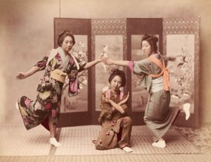 Jenter danser ca. 1895 (bilde)