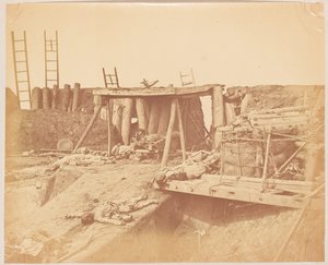 Interiøret i Taku-fortet av Felice (1825-c.1908) Beato