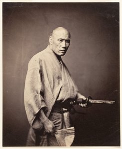 Samurai, Yokohama (1864–65) (albumin sølvtrykk) av Felice (1825 c.1908) Beato