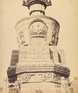 Arkitektonisk utsikt over Lama-tempelet nær Pekin, oktober 1860 av Felice Beato