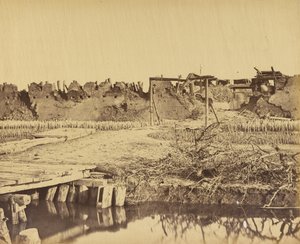 Utsiden av North Fort som viser den engelske inngangen 21. august 1860 av Felice Beato