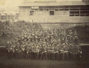 Gruppeportrett av Royal Marine Battalion av Felice Beato