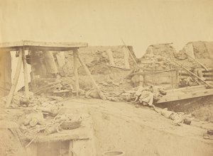 Interiør av den britiske inngangen, North Fort 21. august 1860 av Felice Beato