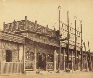 Gate og butikker i tartarbyen Pekin, 29. oktober 1860 av Felice Beato