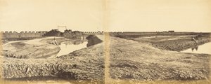 Tangkoo Fort etter fangsten, viser den franske og engelske inngangen, 10. august 1860 av Felice Beato