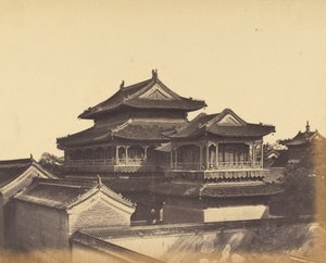Konfucius -tempelet, Pekin, oktober 1860 av Felice Beato