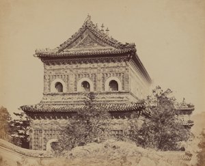 Det store keiserlige porselenspalasset Yuen Min Yuen, Pekin, 18. oktober 1860 av Felice Beato
