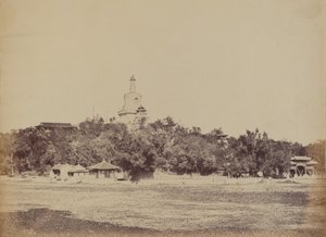Den store pagoden i det keiserlige vinterpalasset, Pekin, 29. oktober 1860 av Felice Beato