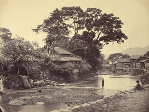Utsikt i Native Town, Nagasaki av Felice Beato