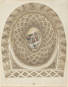 En Coffered Dome med Apollo og Phaeton av Felice Giani