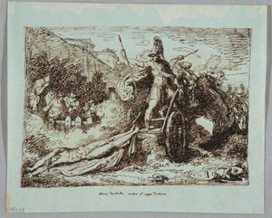 Achilles drar kroppen til Hector av Felice Giani