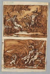 Aeneas og Achates før Dido; kjærligheten til Aeneas og Dido