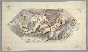 Apollo skryter av Marsyas av Felice Giani