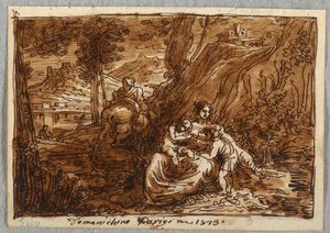 Flykten til Egypt, etter Domenichino av Felice Giani