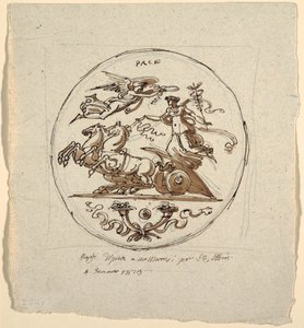 Triumph of Peace, Roundel, for Aldini-villaen i Montmorency av Felice Giani