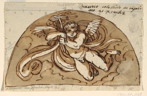 Winter, Lunette for Ceiling of the Octagonal Room, Palazzo Milzetti, Faenza av Felice Giani